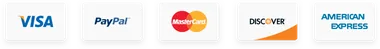 Visa, PayPal, Mastercard, Discover and American Express accepted at checkout