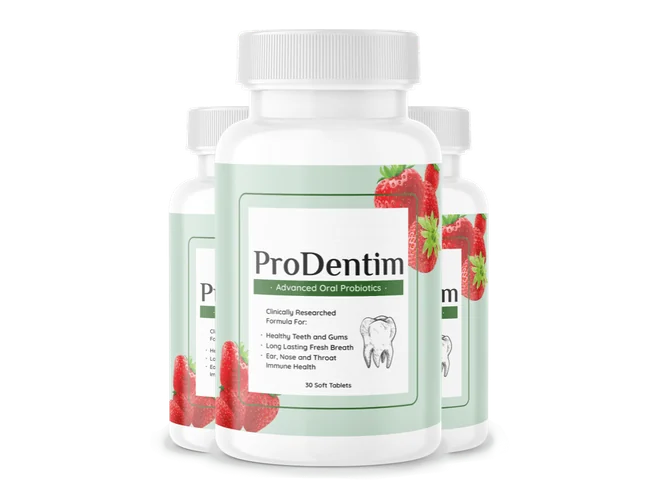 ProDentim 3-bottle package, 90-day supply, with 2 free bonus eBooks
